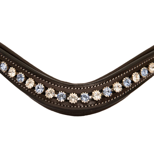 Blue/White Crystal Browband