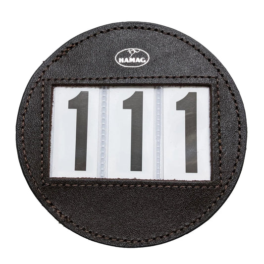 Round Leather Bridle Number Holders (Pair)