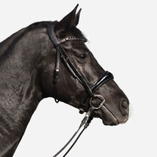 Load image into Gallery viewer, Audrey Rolled Leather Bridle (Cavesson) (No reins) - Full Size