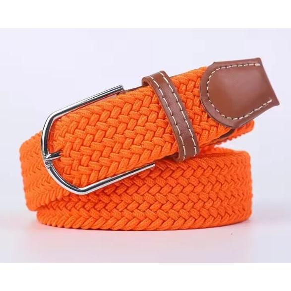 Orange Elastic Braided Belt