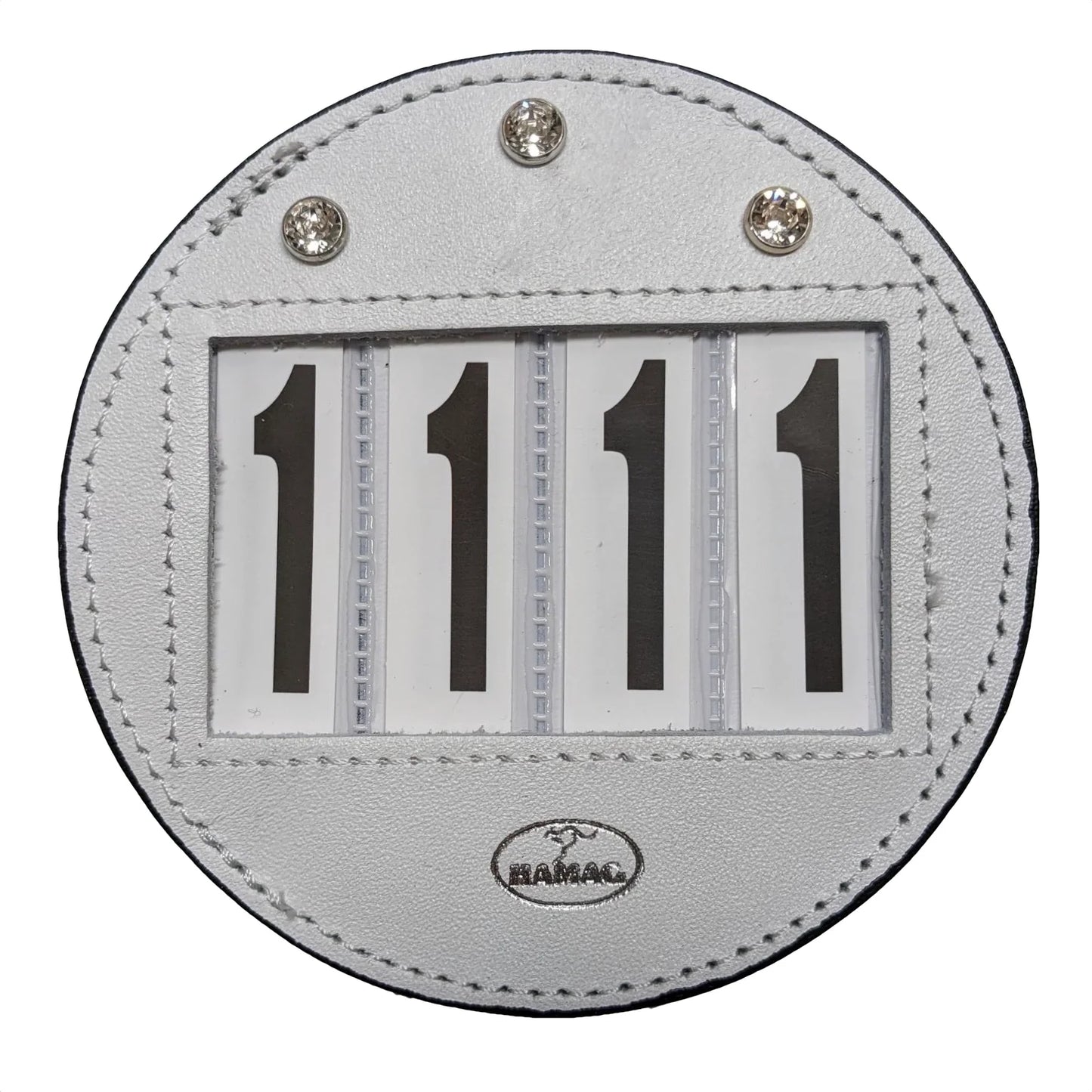 Round Leather Saddle Cloth Number Holders (Pair)