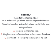 Load image into Gallery viewer, Silentio Men's Tall Leather Field Boot
