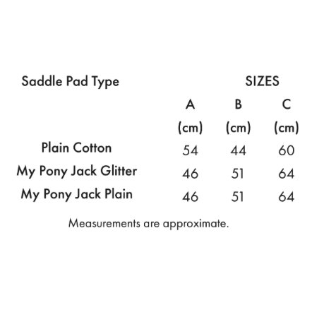 My Pony Jack Cotton GP/Jump Plain Saddle Pad