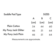 Load image into Gallery viewer, My Pony Jack Cotton GP/Jump Glitter Saddle Pad - Pony Size