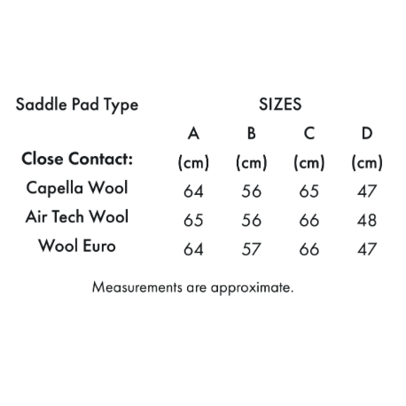 Close Contact Merino Wool European Saddle Pad - Dressage Square