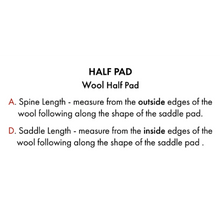 Load image into Gallery viewer, Airtechnology Shockproof Wool Saddle Pad - Half Pad
