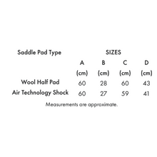 Load image into Gallery viewer, Merino Wool Saddle Pad - Half Pad