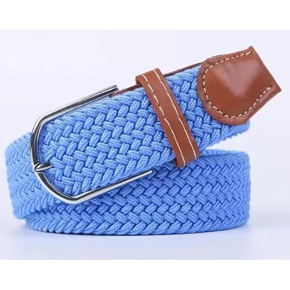 Sky Blue Elastic Braided Belt