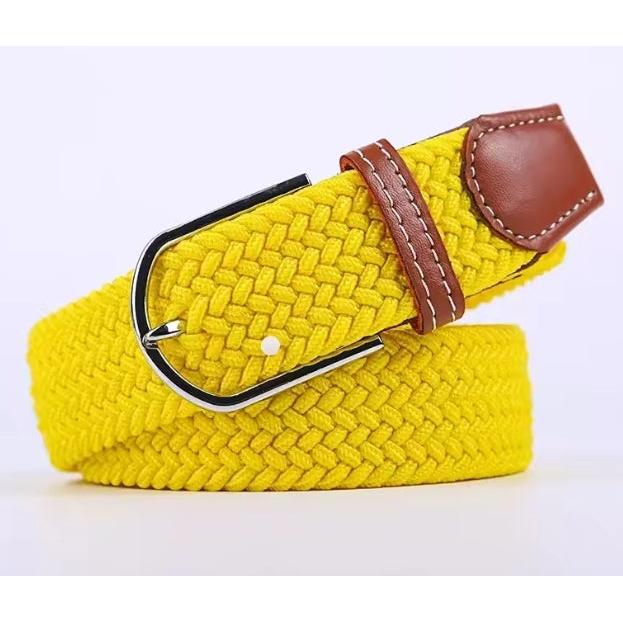 Yellow Elastic Braided Belt
