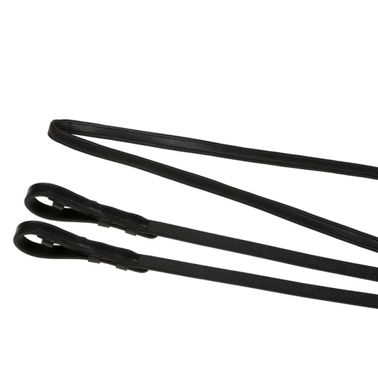 Padded Nappa Leather Curb Reins - Flat