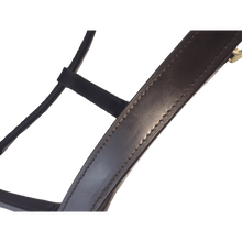 Load image into Gallery viewer, Leather Halter Thoroughbred - Brass Fittings with Engraved Horse Nameplate