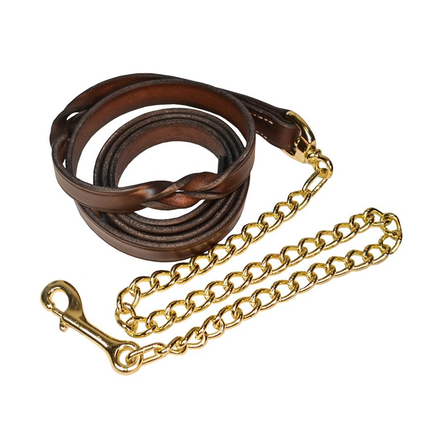 Havana Twisted Leather Lead