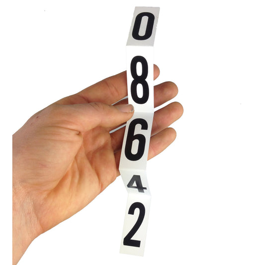 Spare Interchangeable Number Insert for Leather Number Holders (Pair)