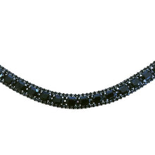 Load image into Gallery viewer, Audrey Black Italian Leather Bridle (Double) (No reins)