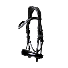 Load image into Gallery viewer, Aurelie Italian Leather Bridle (Cavesson) - Black
