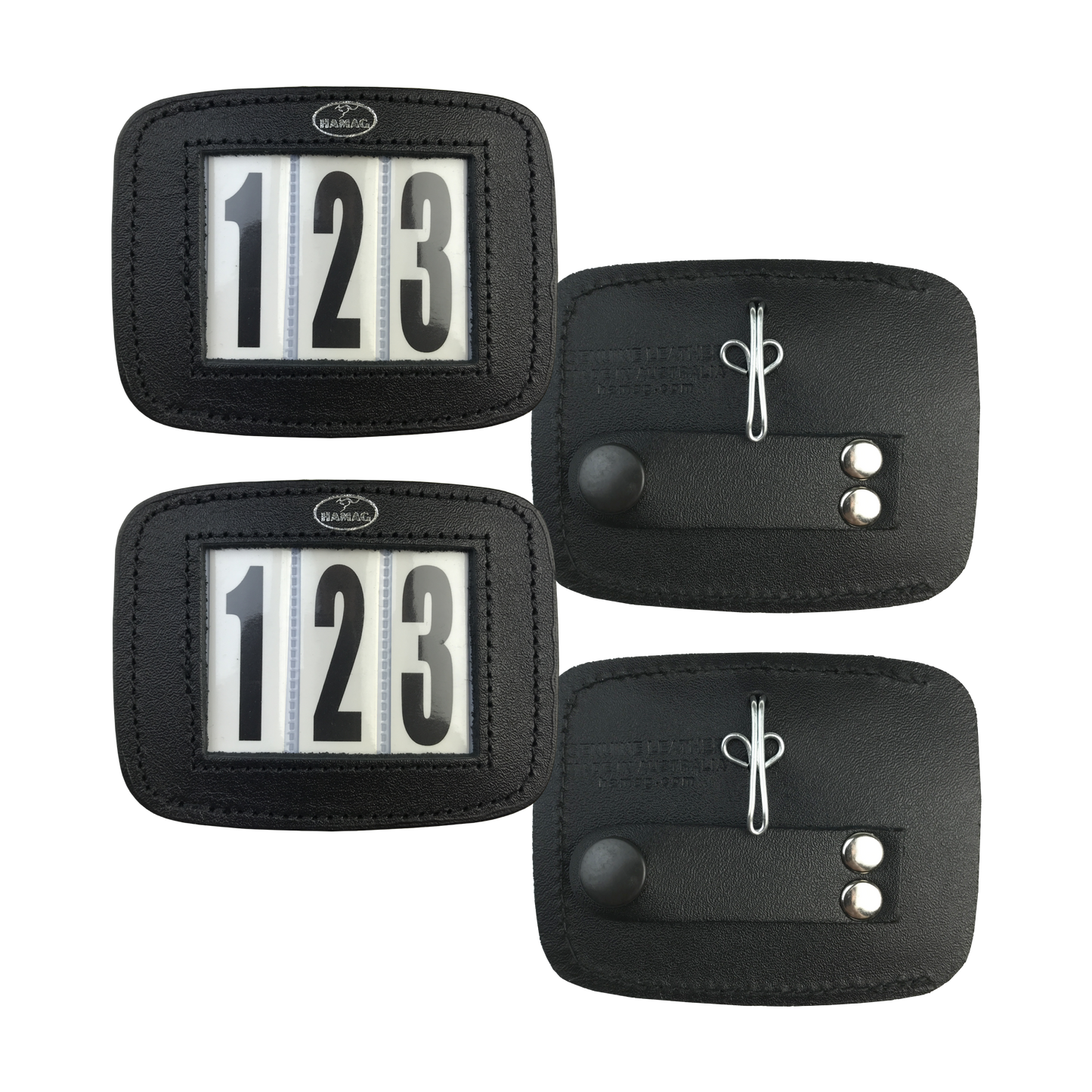 Pony Leather Bridle Number Holders (Pair)