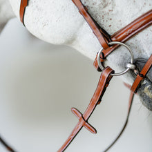 Load image into Gallery viewer, Milan Italian Leather Bridle (Convertible) (No reins)