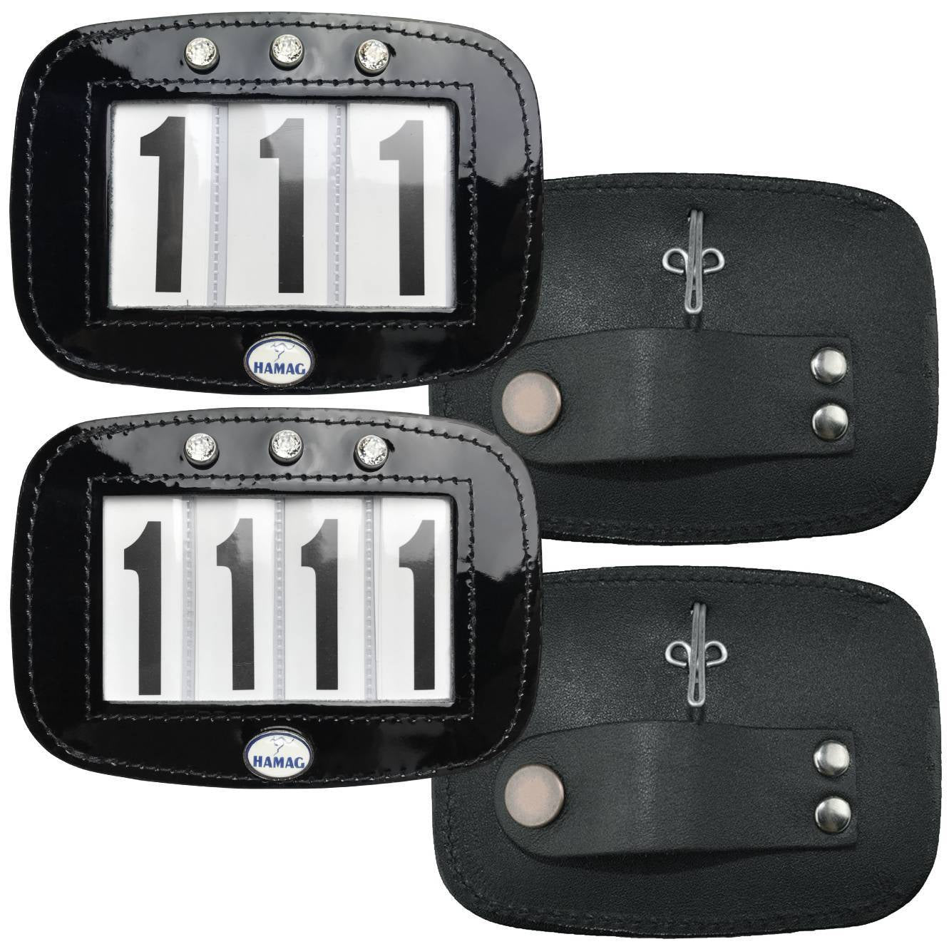 Patent Leather Bridle Number Holders (Pair)