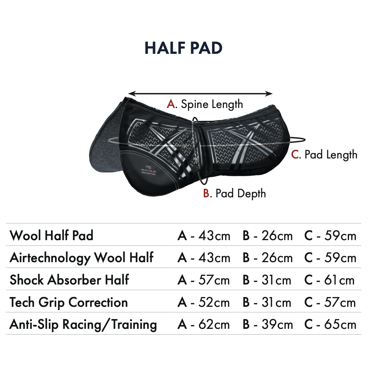 Shock Absorber Half Pad