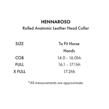 Load image into Gallery viewer, Hennaroso Rolled Anatomic Leather Head Collar