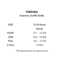 Load image into Gallery viewer, Verdura Anatomic Snaffle Bridle (No reins)