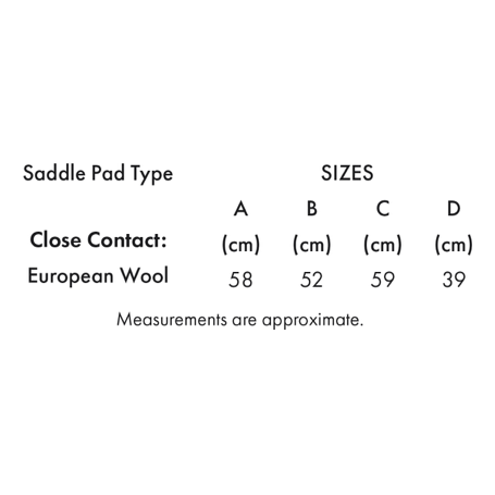 Pony Close Contact Merino Wool Half Lined European Dressage Square