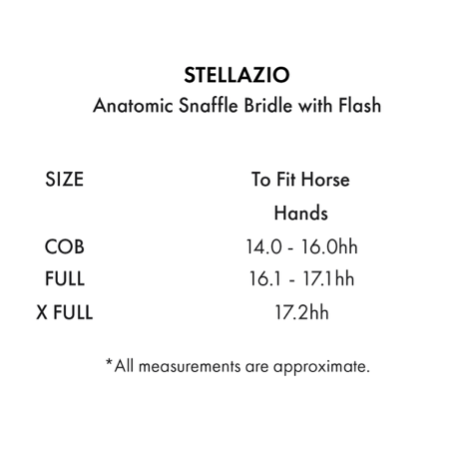Stellazio Anatomic Snaffle Bridle with Flash (No reins)