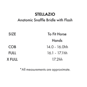 Stellazio Anatomic Snaffle Bridle with Flash (No reins)