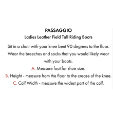 Load image into Gallery viewer, Passaggio Ladies Leather Field Tall Riding Boot
