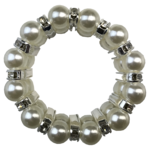 Three-Row Pearl & Diamante Pony Tail Holder/Scrunchie