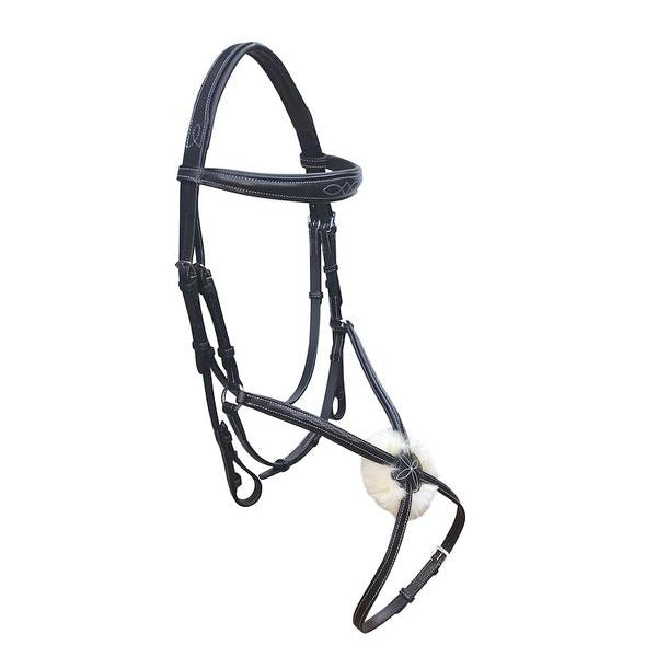 Ava Grackle Bridle (With Sheepskin) (No reins)