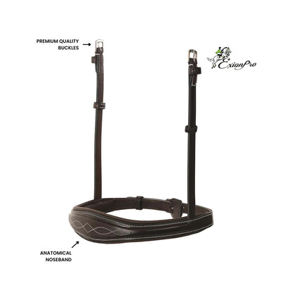 Fancy Stitch Padded Wave Cavesson Noseband