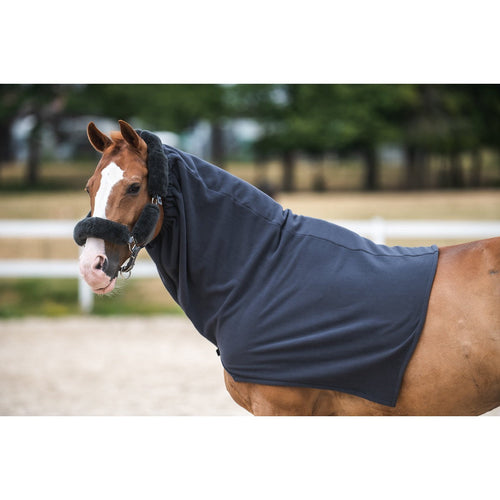 Black Fleece Neck Blanket - Universal Size