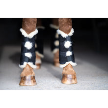 Load image into Gallery viewer, Black/Natural E.A Mattes Stable Boots (Set of 4) - IN STOCK