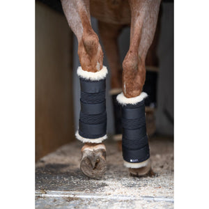 Black/Natural E.A Mattes Stable Boots (Set of 4) - IN STOCK