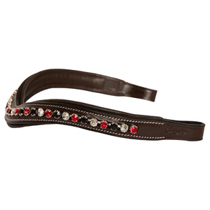 Red/Black/Clear Crystal Browband