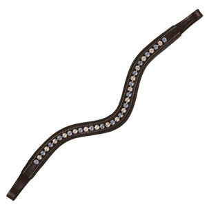 Blue/White Crystal Browband