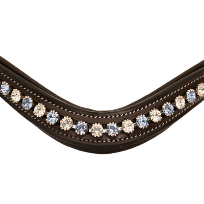 Blue/White Crystal Browband