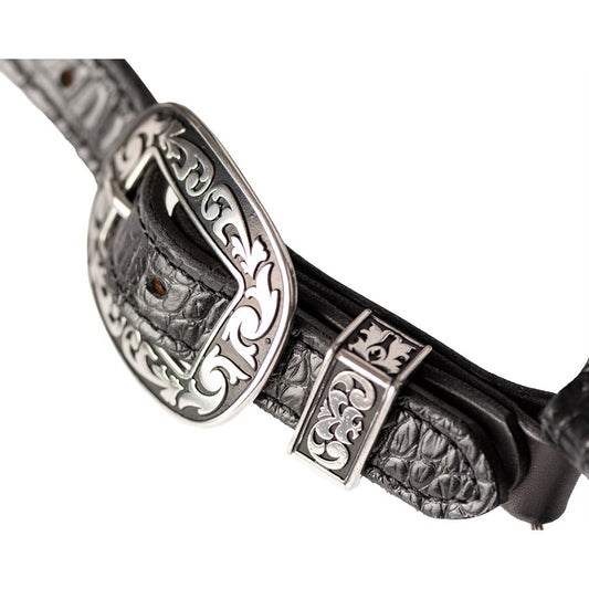 Western Buckles for Crocodile Embossed Show Halter