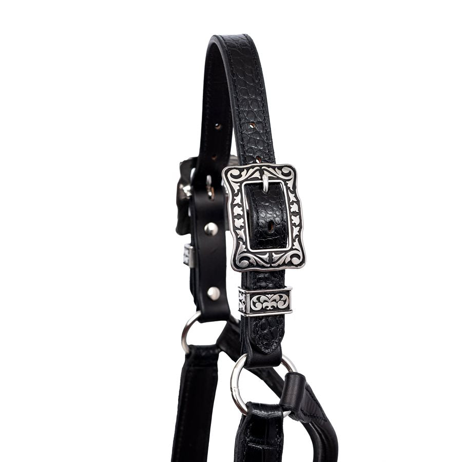 Western Buckles for Crocodile Embossed Show Halter