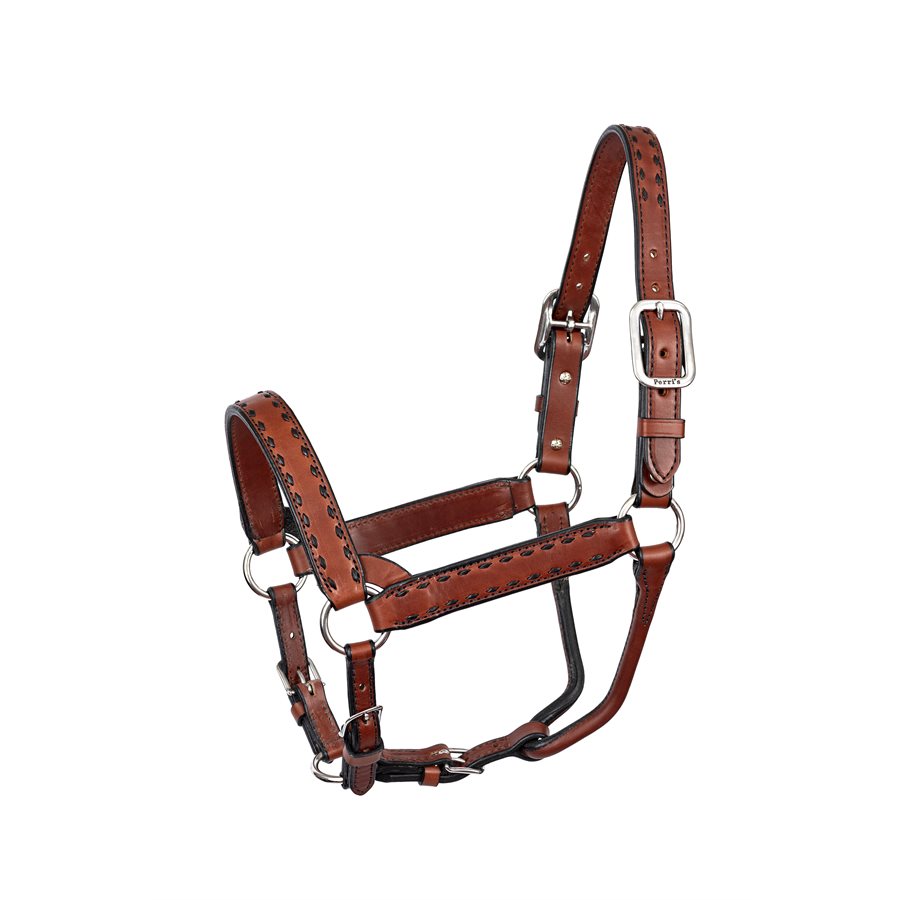 Buck Stitch Leather Halter