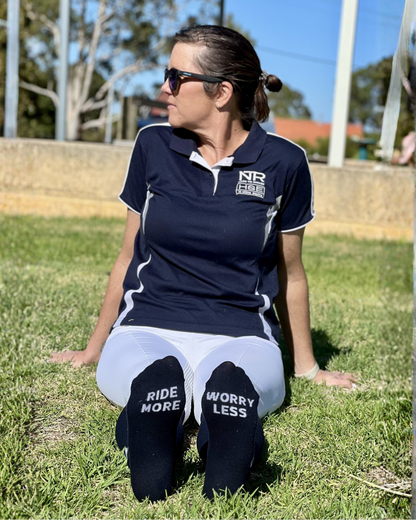 Navy Knee High Riding Socks - Ride More, Worry Less