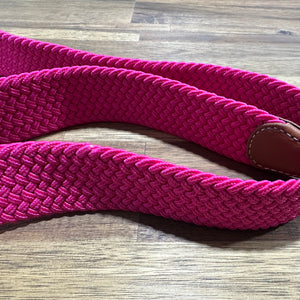 Hot Pink Elastic Braided Belt - Factory Seconds