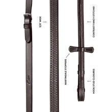 Load image into Gallery viewer, Fancy Stitch Rubber Reins