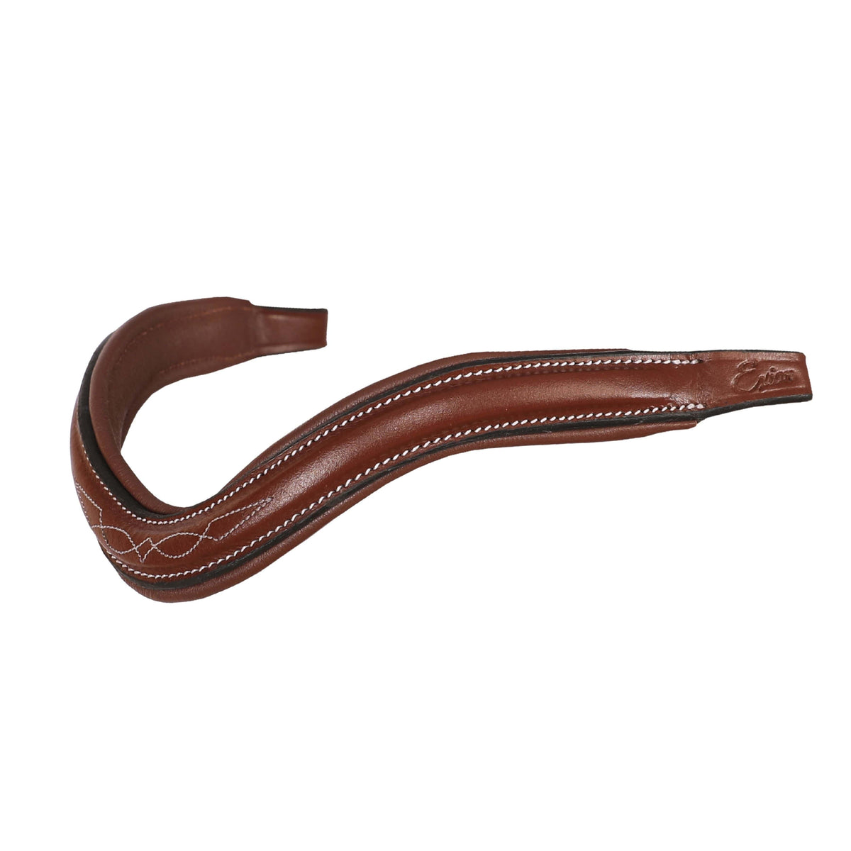 Fancy Stitched Browband - Oak Brown/Full Size