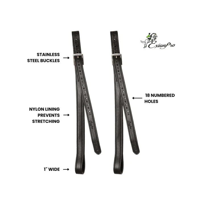 Nylon Lined Leather Stirrup Leathers