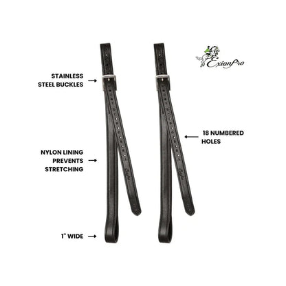 Nylon Lined Leather Stirrup Leathers