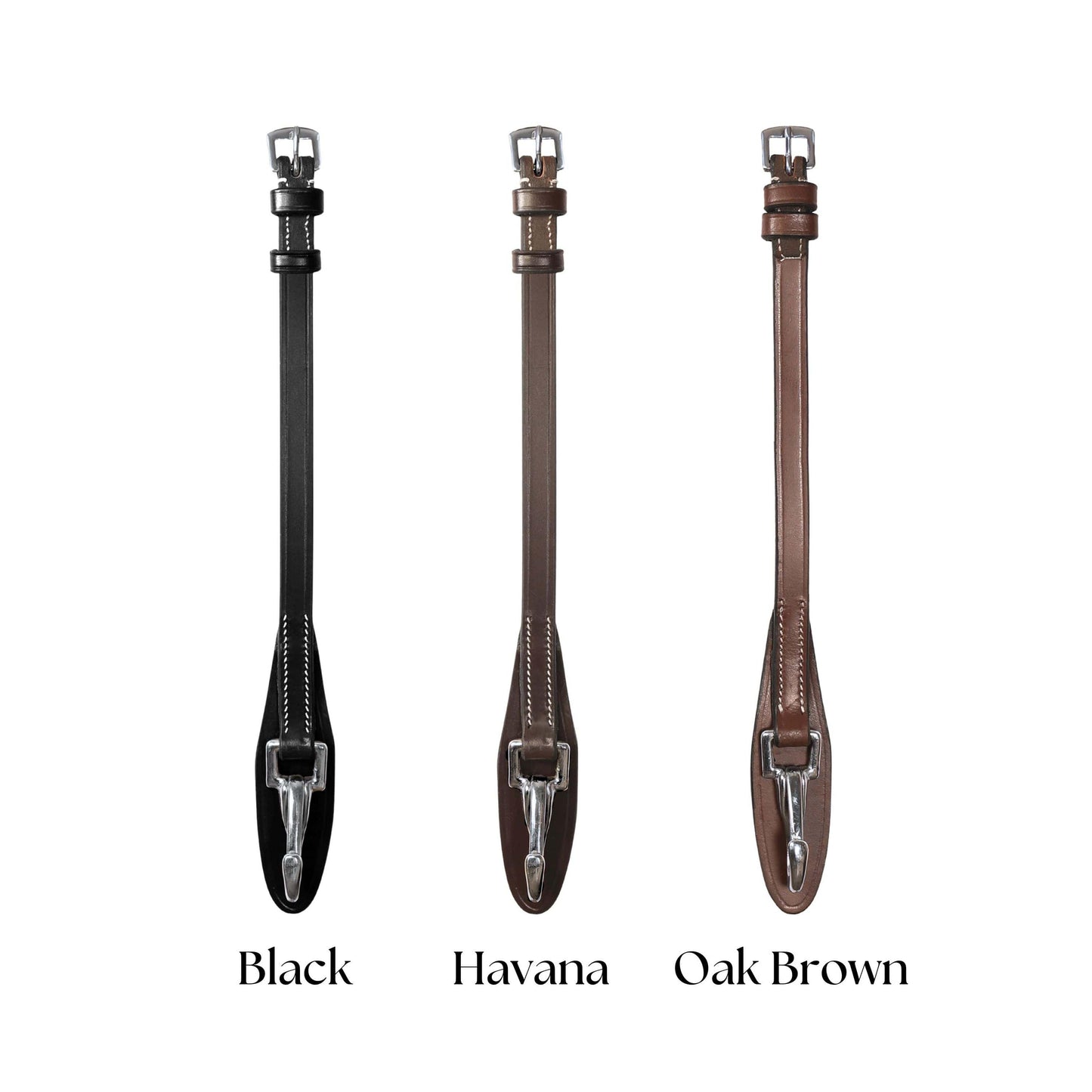 Bridle Cheek Pieces with Clip Fastening - 4/8" (13mm)