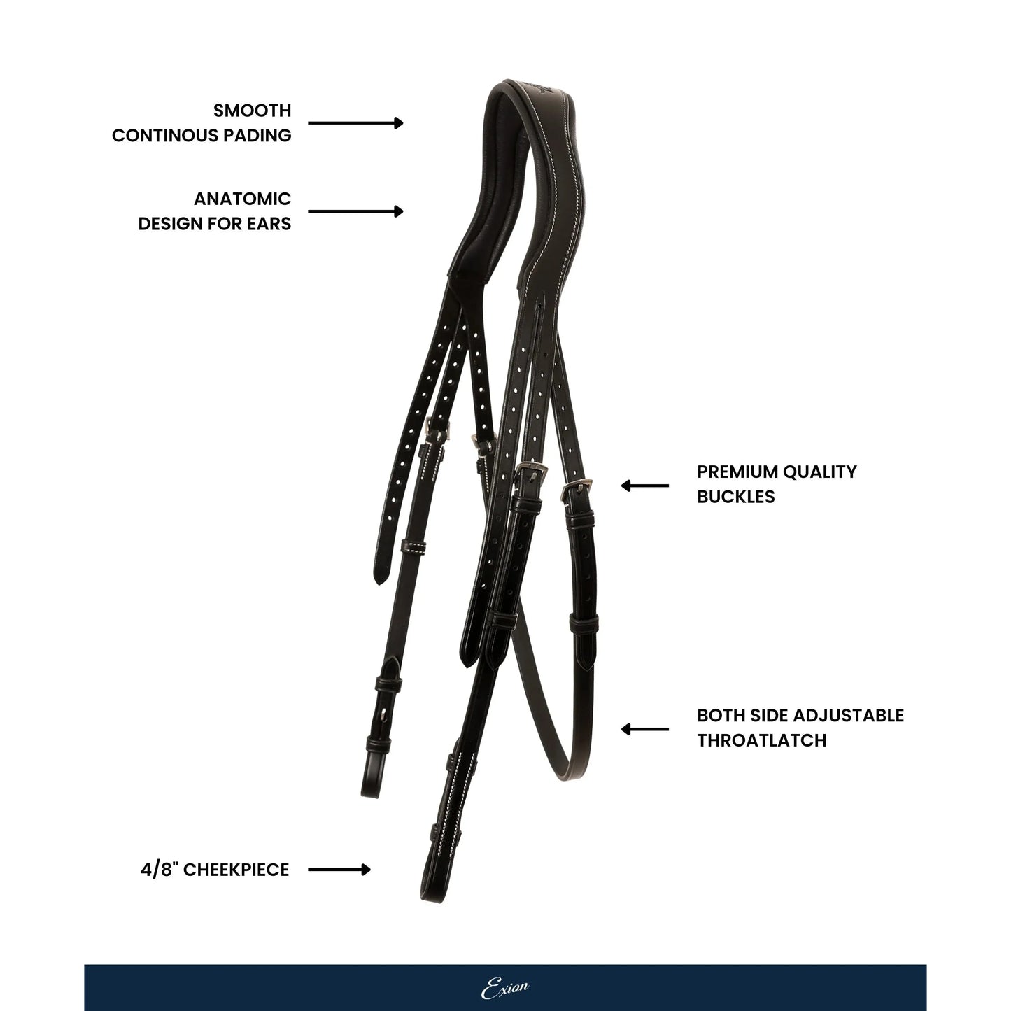 Anatomic Monocrown Headpiece with White Stitching