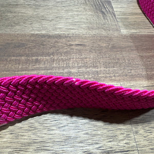Hot Pink Elastic Braided Belt - Factory Seconds